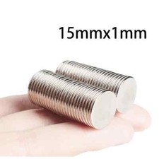 Strong Magnets 15mm x 1 mm - Thin Neodymium Disc Magnet For Craft Fridge