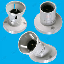 Bayonet Batten White Ceiling Lampholder, BC, B22 Light Bulb Socket, Lamp Fitting