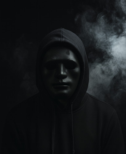 Halloween mask plain black - halloween,