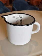 Vintage White Enamel Measuring