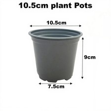 10.5cm Plant Pots Grey Plastic