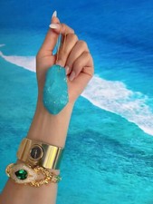 WORLD LARGEST NATURAL EXOTIC PARAIBA TOURMALINE ROUGH PENDANT NECKLACE BRAZILIAN