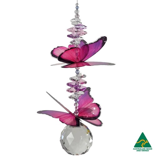 Large butterfly crystal - large,