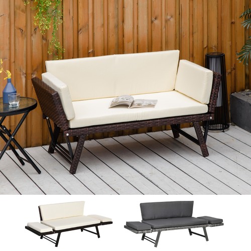 Rattan folding daybed - 2,