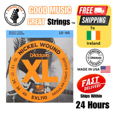 Guitar Strings Electric D'Addario EXL110 Regular Light 10-46 +2 FREE Strap Locks