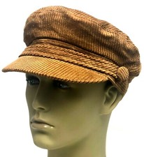 Fiddler Breton Cap Hat Cord Brown Greek Fisherman Sailor Barge Mens Ladies Kids