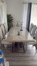 Marble dinning room table with