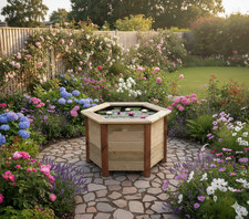 Wooden Garden Decking Pond/Water Feature 120cm x120cm x 66cm