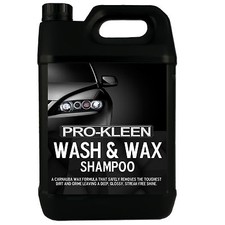ProKleen Wash & Wax Professional Car Cleaning Shampoo  Carnauba Polish Shine 5L