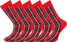 Mysocks 5 Pairs Tartan Design Combed Cotton Checked Socks