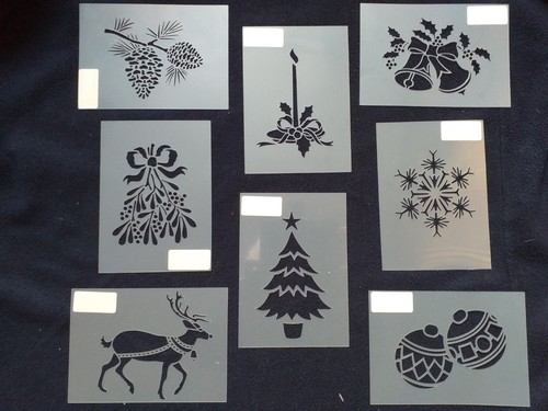 Stencil christmas card - stencil,