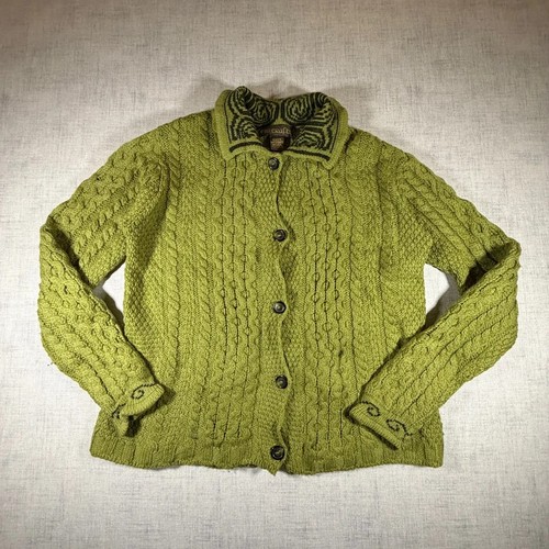 Vintage green aran - vintage, cable