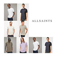 All Saints Mens Tonic TShirt Crewneck Top Short Sleeve Designer Cotton Tee New