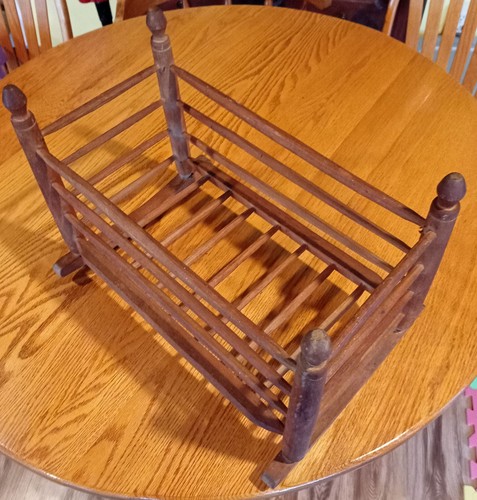 Vintage antique wooden baby - wooden,