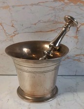Antique heavy Large Bronze/Brass Mortar &Pestle Apothecary kitchen  Utensil 1890