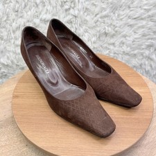 Bruno Magli Brown Suede Square