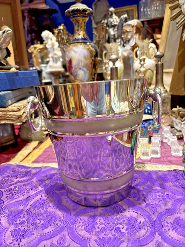 Vintage silver metal champagne - vintage,