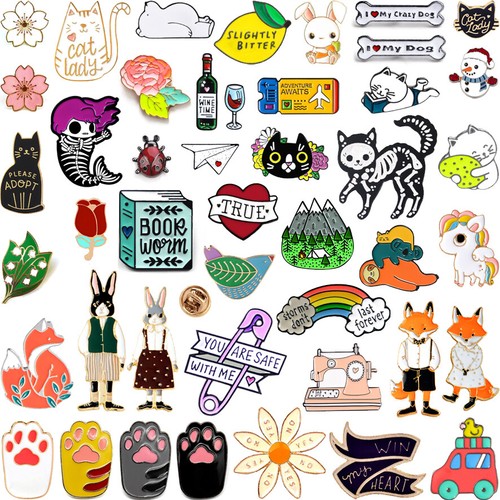 Quirky enamel badge - enamel, lapel