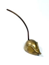 Vintage Brass Mouse Letter
