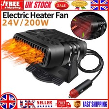 24V 200W Car Heater Portable Electric Heating Fan Defogger Defroster Demister