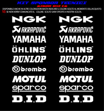 KIT STICKERS STICKERS KIT TECHNICAL SPONSOR MOTORCYCLE CROSS T MAX QUAD DUNLOP AKRAPOVIC