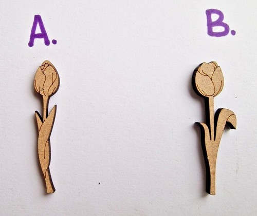 Tulip shaped laser - shaped, mdf