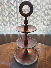 Antique Wooden Cake Stand, 3