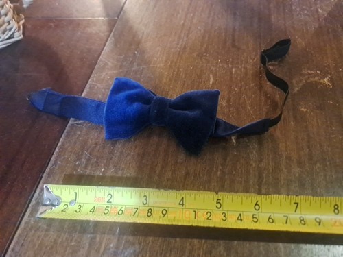 Blue bow tie adjustable - blue,