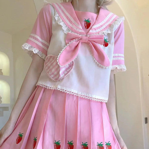 Strawberry print seifuku - strawberry,