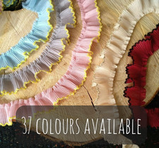Ruffled Fabric Trim Pencil Shaving Pleated Lace Ribbon Scalloped Sewing Frills