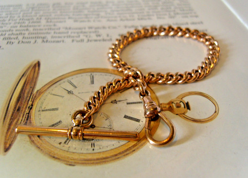 Pocket watch chain 18ct rose - pocket,