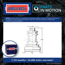 CV Joint Boot fits CITROEN RELAY 2.0 Front Inner 94 to 06 C.V. Driveshaft Gaiter