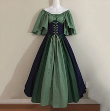 Vintage Women Renaissance Medieval Victorian Fancy Dress Gothic Cosplay Costume