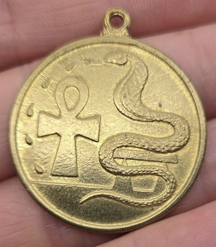 Egyptian ankh snake pendant - ankh,