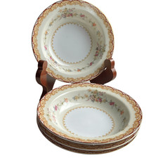 Vintage Noritake China Dimity #4904 fruit dessert bowls set of 4.