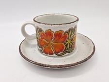 Vintage Midwinter Stonehenge Nasturtium - Tea Cup & Saucer