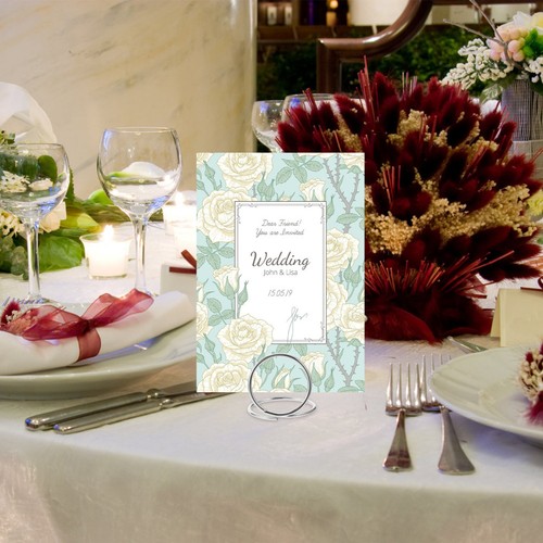 Pcs table menu holders memo - table,