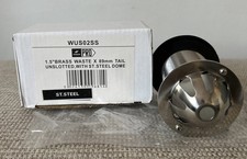 Wirquin Pro Stainless Steel 1.5” Domed Urinal Waste - Unslotted - Ref WUS02SS