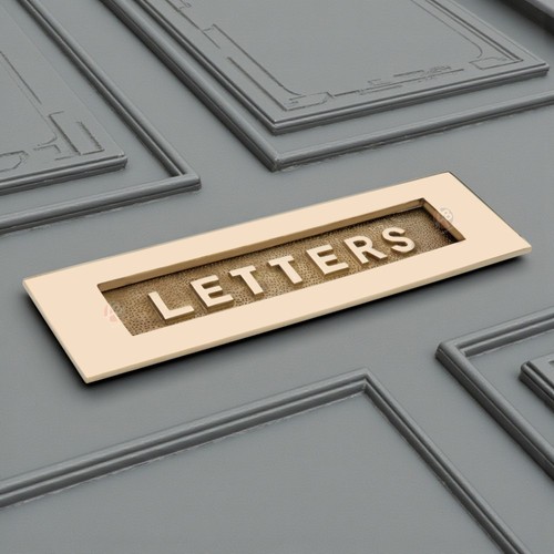 Polished brass letters - polished,