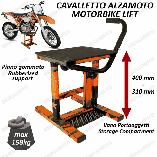 Motorcycle stand orange - motorcycle,