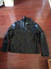 Wilsons Lambskin Black Leather Bomber Jacket Pelle Studio Thinsulate Men  XL NEW