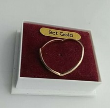 9 Carat Yellow Gold 375, Small Full Wishbone Ring, Size M + Half