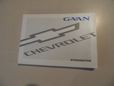 1997 Chevrolet G-Van V6 V8 Owners Manual Board Driver Manual Book