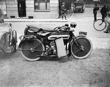Triumph motorcycle and sidecar