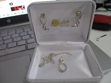 BRAND NEW SILVER & DIAMOND NECKLACE AND EARRINGS SET - H. SAMUEL