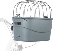 Trixie Plastic Bicycle Basket in Grey, 42cm Wide