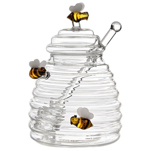 Transparent honey jar with - transparent,