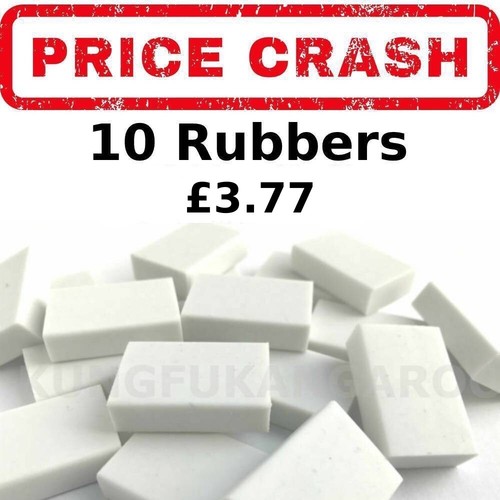 Soft white pencil erasers - soft,
