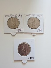 Old 50p, 10p, 5p Coins