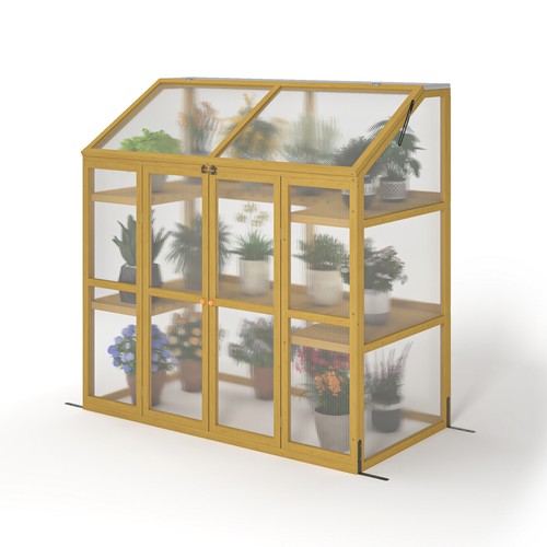 Wooden greenhouse - wooden,